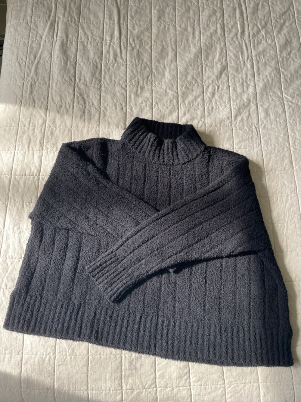 Eileen Fisher chunky ribbed mockneck / turtleneck Sweater